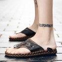 Men's Sandals Slippers & Flip-Flops Casual Classic Daily Outdoor PU Black Brown Spring Summer