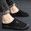 Men's Clogs & Mules Casual Daily Outdoor Home Walking Shoes Suede Breathable Warm Non-slipping Black Brown Winter