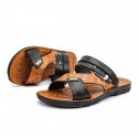 Men's Slippers & Flip-Flops Open Toe Casual Classic Home Daily Beach Rubber Black Brown Spring Summer