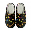 Halloween Pumpkin Print Cotton Slippers Men and Women Flannel Couple Home Slippers