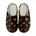 Halloween Pumpkin Print Cotton Slippers Men and Women Flannel Couple Home Slippers