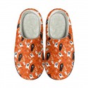 Halloween Pumpkin Print Cotton Slippers Men and Women Flannel Couple Home Slippers