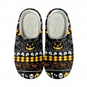 Halloween Pumpkin Print Cotton Slippers Men and Women Flannel Couple Home Slippers