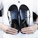 Men's Slippers & Flip-Flops Crochet Outdoor Slippers Beach Slippers Sporty Casual Beach Daily Outdoor PU Black / White White / Blue Spring Summer