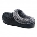 Men's Slippers & Flip-Flops Casual Home Daily Walking Shoes PU Gray White Black Color Block Fall Winter