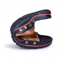 Men's Slippers & Flip-Flops Casual Beach Daily Beach PU Black Brown Spring Summer