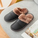 Men's Slippers & Flip-Flops Home PU Black Brown Coffee Winter