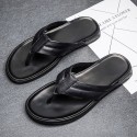Men's Slippers & Flip-Flops Casual Classic Daily Beach PU White Black Spring Summer