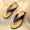 Men's Sandals Slippers & Flip-Flops Casual Classic Daily Beach PU Dark Brown Black Khaki Spring Summer