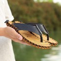 Men's Sandals Slippers & Flip-Flops Casual Classic Daily Beach PU Dark Brown Black Khaki Spring Summer