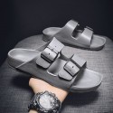 Men's Sandals Loafers & Slip-Ons Slippers & Flip-Flops Casual Classic Daily Outdoor Rubber Black Gray Spring Summer