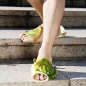 Men Sandals Fish Slippers Funny Creative Fish-Shaped One-Word Slippers Couple Summer Outdoor Beach Shoes Tide Star