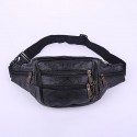 Men's Fanny Pack Crossbody Bag PU Leather Solid Color Daily Outdoor Office & Career 328 coffee 328 reddish brown Black