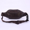 Men's Fanny Pack Crossbody Bag PU Leather Solid Color Daily Outdoor Office & Career 328 coffee 328 reddish brown Black