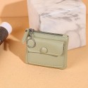 Women's Girls' Coin Purse Wallet PU Leather Zipper Solid Color Shopping Daily Going out Green Black Blue Yellow