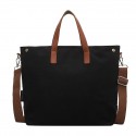 Women's Work Bag Tote Crossbody Bag Canvas Solid Color Daily Outdoor Office & Career White Black khaki