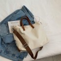 Women's Work Bag Tote Crossbody Bag Canvas Solid Color Daily Outdoor Office & Career White Black khaki