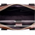 Men's Handbags Messenger Bag Laptop Bag Briefcase Top Handle Bag Cowhide Belt Zipper Solid Color Formal Traveling Outdoor Dark Brown Black Coffee