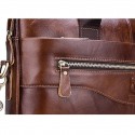 Men's Handbags Messenger Bag Laptop Bag Briefcase Top Handle Bag Cowhide Belt Zipper Solid Color Formal Traveling Outdoor Dark Brown Black Coffee