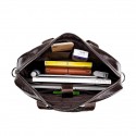 Men's Handbags Messenger Bag Laptop Bag Briefcase Top Handle Bag Cowhide Belt Zipper Solid Color Formal Traveling Outdoor Dark Brown Black Coffee