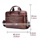 Men's Handbags Messenger Bag Laptop Bag Briefcase Top Handle Bag Cowhide Belt Zipper Solid Color Formal Traveling Outdoor Dark Brown Black Coffee