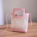 women's bags 2020 new mesh transparent portable messenger shoulder bag fashion casual mobile phone bag simple gift small bag