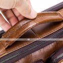 Men's Handbags Shoulder Messenger Bag Laptop Bag Crossbody Bag Cowhide Zipper Daily Formal Outdoor Black Brown Coffee