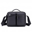 Men's Handbags Shoulder Messenger Bag Laptop Bag Crossbody Bag Cowhide Zipper Daily Formal Outdoor Black Brown Coffee