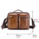 Men's Handbags Shoulder Messenger Bag Laptop Bag Crossbody Bag Cowhide Zipper Daily Formal Outdoor Black Brown Coffee
