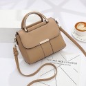 Women's Crossbody Bag Top Handle Bag PU Leather Solid Color Daily Date Office & Career Dark Khaki Rubber red milky Green