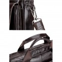 Men's Handbags Shoulder Messenger Bag Laptop Bag Briefcase Nappa Leather Belt Zipper Formal Office & Career Light Coffee Black / Top Handle Bag