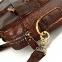 Men's Handbags Briefcase Top Handle Bag Nappa Leather Cowhide Zipper Solid Color Daily Formal Office & Career Dark Brown