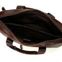Men's Handbags Briefcase Top Handle Bag Nappa Leather Cowhide Zipper Solid Color Daily Formal Office & Career Dark Brown