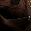 Men's Handbags Briefcase Top Handle Bag Nappa Leather Cowhide Zipper Solid Color Daily Formal Office & Career Dark Brown