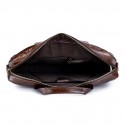 Men's Unisex Sling Bags Briefcase Crossbody Bag Nappa Leather Cowhide Zipper Vintage Daily Office & Career Brown