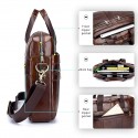 Men's Unisex Sling Bags Briefcase Crossbody Bag Nappa Leather Cowhide Zipper Vintage Daily Office & Career Brown