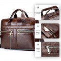Men's Unisex Sling Bags Briefcase Crossbody Bag Nappa Leather Cowhide Zipper Vintage Daily Office & Career Brown