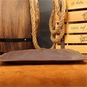 Men's Laptop Bag Briefcase Top Handle Bag Nappa Leather Cowhide Zipper Solid Color Vintage Daily Coffee