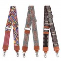 bohemian messenger bag shoulder strap retro widened leather splicing strap accessories versatile canvas woven strap