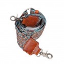 bohemian messenger bag shoulder strap retro widened leather splicing strap accessories versatile canvas woven strap