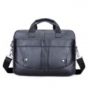 Men's Handbags Shoulder Messenger Bag Laptop Bag Briefcase Cowhide Belt Zipper Daily Formal Office & Career Black Brown / Top Handle Bag