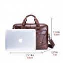 Men's Handbags Shoulder Messenger Bag Laptop Bag Briefcase Cowhide Belt Zipper Daily Formal Office & Career Black Brown / Top Handle Bag