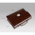 Men's Handbags Shoulder Messenger Bag Laptop Bag Briefcase PU Leather Belt Zipper Solid Color Formal Office & Career Black Brown / Top Handle Bag