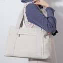 Women's Work Bag Canvas Tote Bag Canvas Solid Color Daily Outdoor Office & Career Black khaki Sky Blue Beige