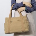 Women's Work Bag Canvas Tote Bag Canvas Solid Color Daily Outdoor Office & Career Black khaki Sky Blue Beige