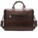 Men's Retro Leather Bag Handbags Laptop Bag Briefcase Crossbody Bag Nappa Leather Cowhide Zipper Daily Red Brown Black Brown Coffee
