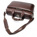Men's Retro Leather Bag Handbags Laptop Bag Briefcase Crossbody Bag Nappa Leather Cowhide Zipper Daily Red Brown Black Brown Coffee