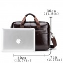 Men's Handbags Laptop Bag Briefcase Top Handle Bag Cowhide Zipper Daily Office & Career Black Brown Coffee