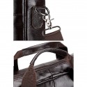 Men's Handbags Laptop Bag Briefcase Top Handle Bag Cowhide Zipper Daily Office & Career Black Brown Coffee