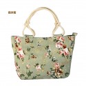 Women's Work Bag Canvas Tote Bag Canvas Floral Print Daily Outdoor Office & Career Fashion girl upgrade version Sunflower upgrade Khaki Bar Upgrade khaki flower upgrade version